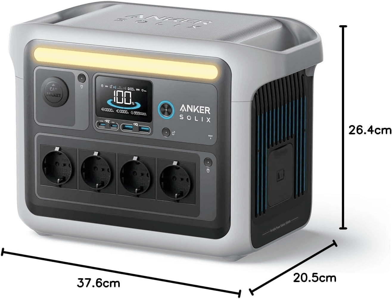 Anker SOLIX C1000 Powerstation – Mobile Powerstation mit 1.056 Wh und 1.800 W (Surge 2.400 W) – ideal für Outdoor-Events, Foodtrucks und Stromversorgung ohne Steckdose mieten – Bild 2