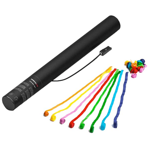 E Cannon 50cm Luftschlangen bunt – bis 12m mieten