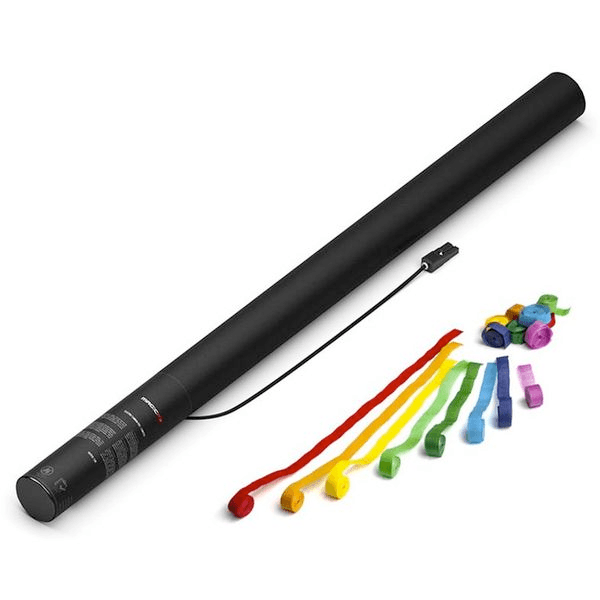 E Cannon 80cm Luftschlangen bunt – bis 20m mieten