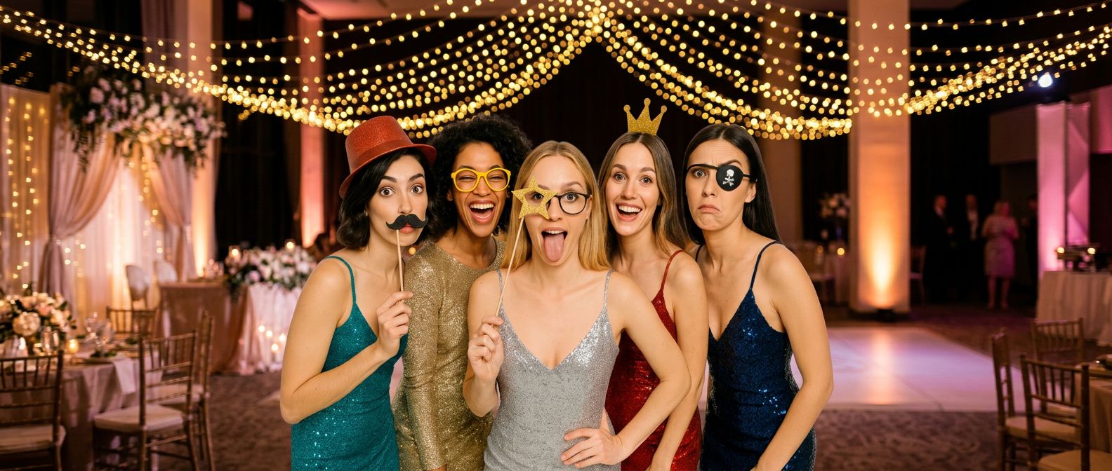 Fotobox im Einsatz auf einem Event mit Gästen und Sofortdrucken