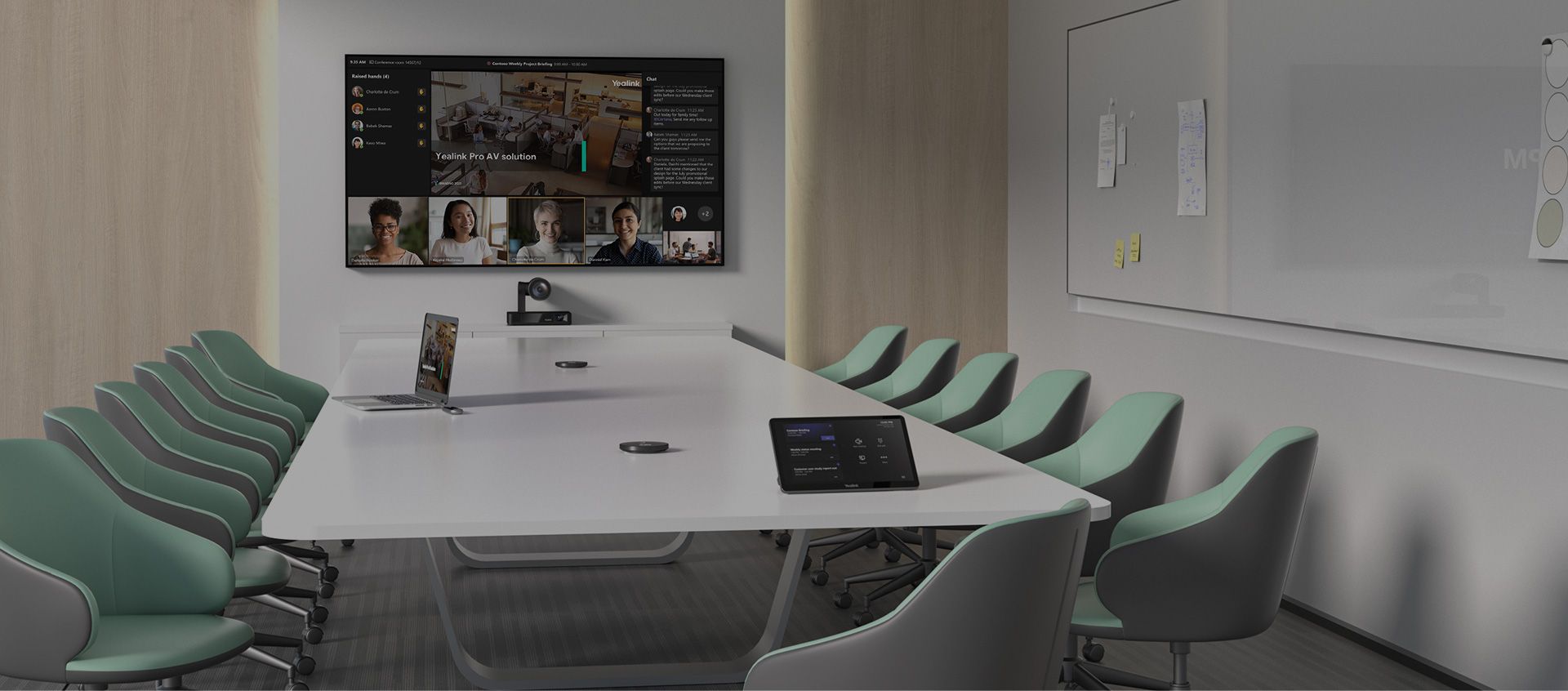 Yealink MVC860 Videokonferenz-Bundle - Professionelles Videokonferenz-Komplettset mit UVC86 4K PTZ-Kamera, MCore Pro, MTouch II, MSpeaker II und 2x CPW65 - für mittlere bis große Konferenzräume mieten - Bild 8