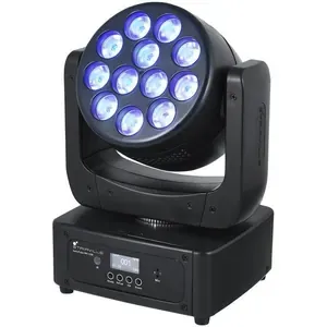 LED Moving Head Wash 12x8W – Kompakter RGBW Moving Head Wash mit motorisiertem Zoom (6°–50°) und Sound-to-Light – ideal für dynamische Lichtshows auf Partys und Events mieten
