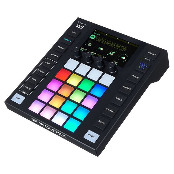 DMX-Controller Wolfmix W1 Mk2 – Standalone DMX-Lichtsteuerung mit Touchscreen – kein Computer nötig, kompatibel mit jedem DMX-Gerät mieten